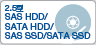 2.5型SAS HDD/SATA HDD/SAS SSD/SATA SSD