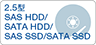 2.5型 SAS HDD/SATA HDD/SAS SSD